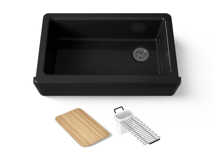 Kohler - Riverby 35-3/4 Inch Undermount Single-Bowl Farmhouse Workstation Kitchen Sink