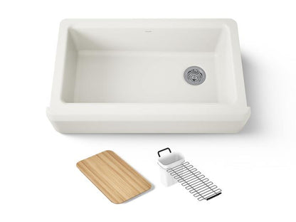 Kohler - Riverby 35-3/4 Inch Undermount Single-Bowl Farmhouse Workstation Kitchen Sink