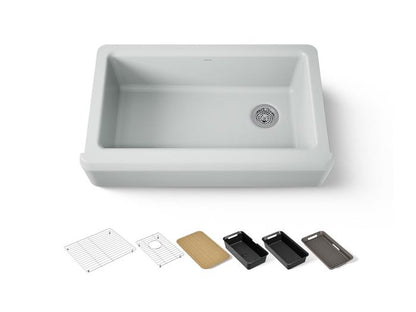 Kohler - Riverby 35-3/4 Inch Undermount Single-Bowl Farmhouse Workstation Kitchen Sink