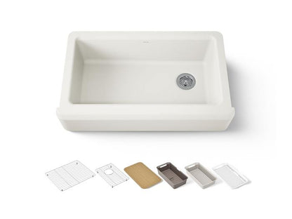 Kohler - Riverby 35-3/4 Inch Undermount Single-Bowl Farmhouse Workstation Kitchen Sink