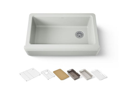 Kohler - Riverby 35-3/4 Inch Undermount Single-Bowl Farmhouse Workstation Kitchen Sink