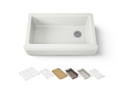 Kohler - Riverby 35-3/4 Inch Undermount Single-Bowl Farmhouse Workstation Kitchen Sink