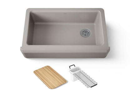 Kohler - Riverby 35-3/4 Inch Undermount Single-Bowl Farmhouse Workstation Kitchen Sink