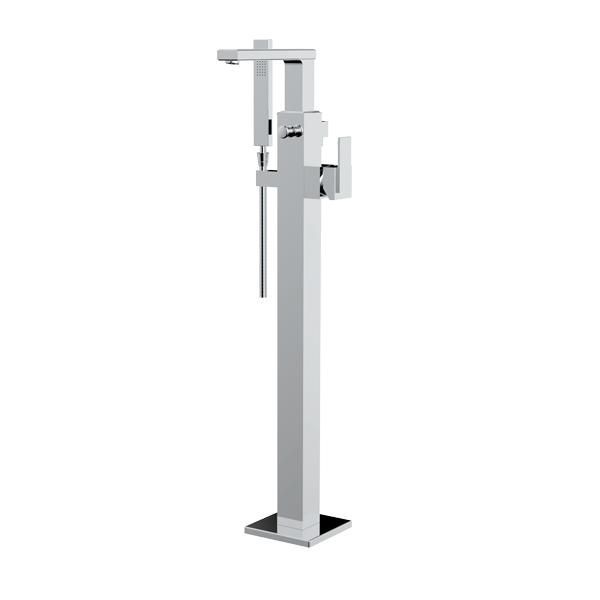 Santec - Barosa Trim - Floor Mount Tub Filler With Hand Shower