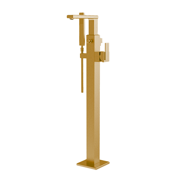 Santec - Barosa Trim - Floor Mount Tub Filler With Hand Shower