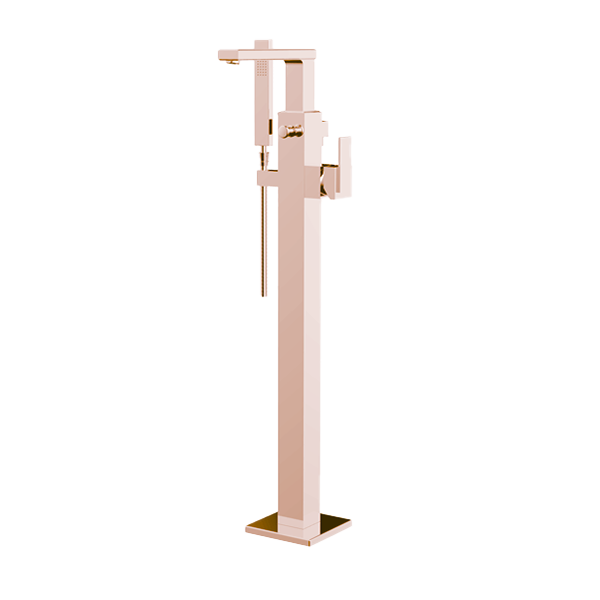 Santec - Barosa Trim - Floor Mount Tub Filler With Hand Shower