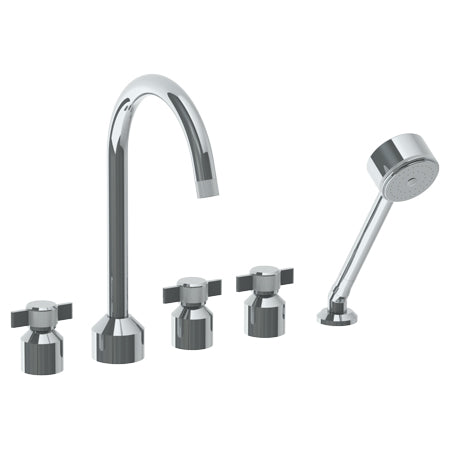 Watermark - Urbane Deck Mounted 5 Hole Bath Set With Gooseneck Spout