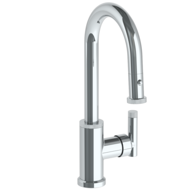 Watermark - Urbane Deck Mounted 1 Hole Gooseneck Prep Faucet with Pull Down Spray