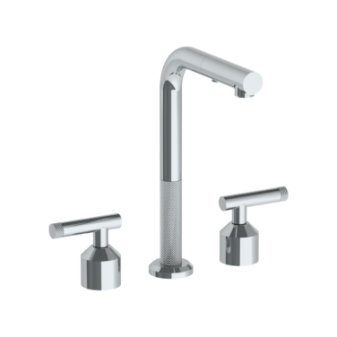 Watermark - Urbane Deck Mounted 3 Hole Square Top Prep Faucet with Pull Out Spray