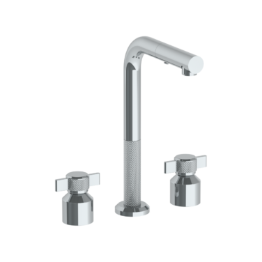 Watermark - Urbane Deck Mounted 3 Hole Square Top Prep Faucet with Pull Out Spray