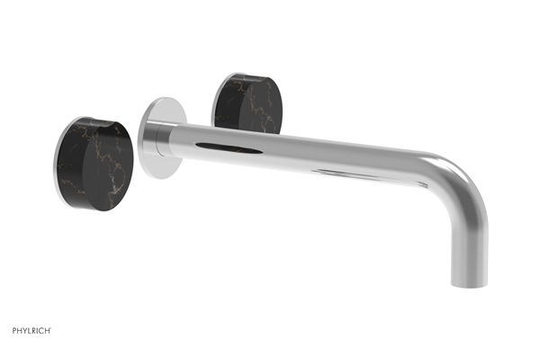 Phylrich - Circ 10 Inch Wall Lavatory Set With Marble Handles