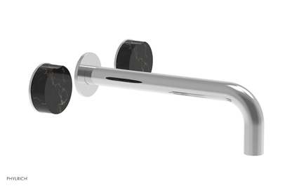 Phylrich - Circ 10 Inch Wall Lavatory Set With Marble Handles