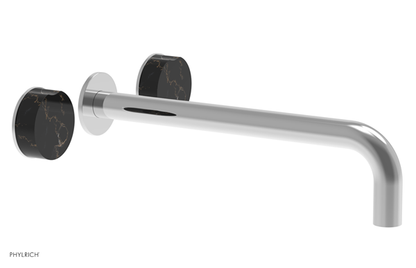 Phylrich - Circ 12 Inch Wall Lavatory Set With Marble Handles