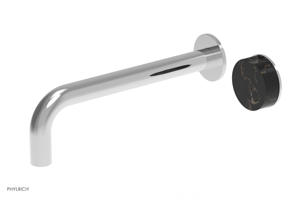 Phylrich - Circ 10 Inch Single Handle Wall Lavatory Set With Marble Handles