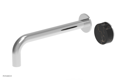 Phylrich - Circ 10 Inch Single Handle Wall Lavatory Set With Marble Handles