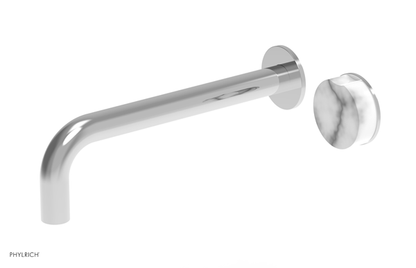 Phylrich - Circ 10 Inch Single Handle Wall Lavatory Set With Marble Handles