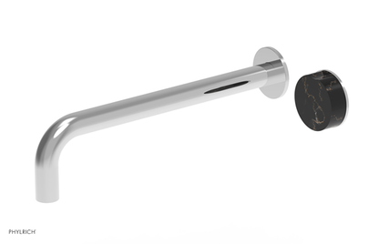 Phylrich - Circ 12 Inch Single Handle Wall Lavatory Set With Marble Handles