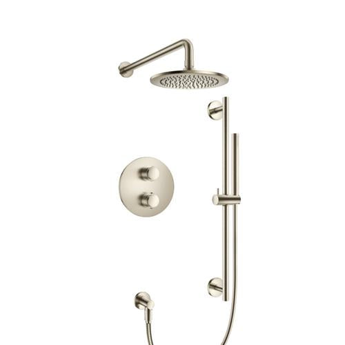 Flusso - Two Output Shower Set With Shower Head, Hand Held And Slide Bar