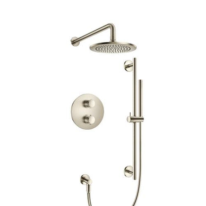 Flusso - Two Output Shower Set With Shower Head, Hand Held And Slide Bar