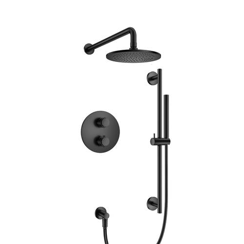 Flusso - Two Output Shower Set With Shower Head, Hand Held And Slide Bar