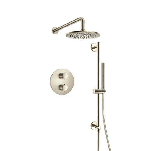 Flusso - Two Output Shower Set With Shower Head, Hand Held And Slide Bar
