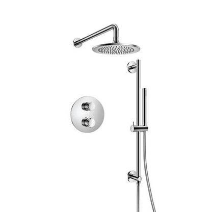 Flusso - Two Output Shower Set With Shower Head, Hand Held And Slide Bar