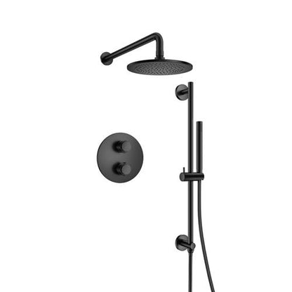 Flusso - Two Output Shower Set With Shower Head, Hand Held And Slide Bar