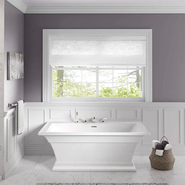 Maidstone - Kaelo 68 x 36 Inch Freestanding Bathtub Center Drain With Integrated Overflow