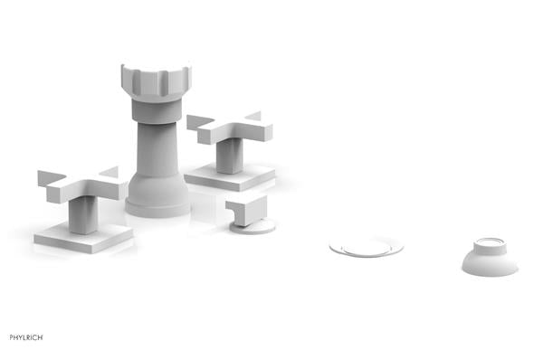 Phylrich - Croi Four Hole Bidet Set - Cross Handles
