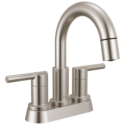 Delta - Nicoli Two Handle Centerset Pull-Down Bathroom Faucet
