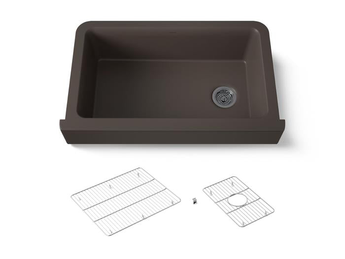 Kohler - Cairn 36 Inch Undermount Single-Bowl Farmhouse Kitchen Sink With Short Apron