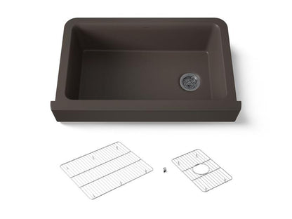 Kohler - Cairn 36 Inch Undermount Single-Bowl Farmhouse Kitchen Sink With Short Apron