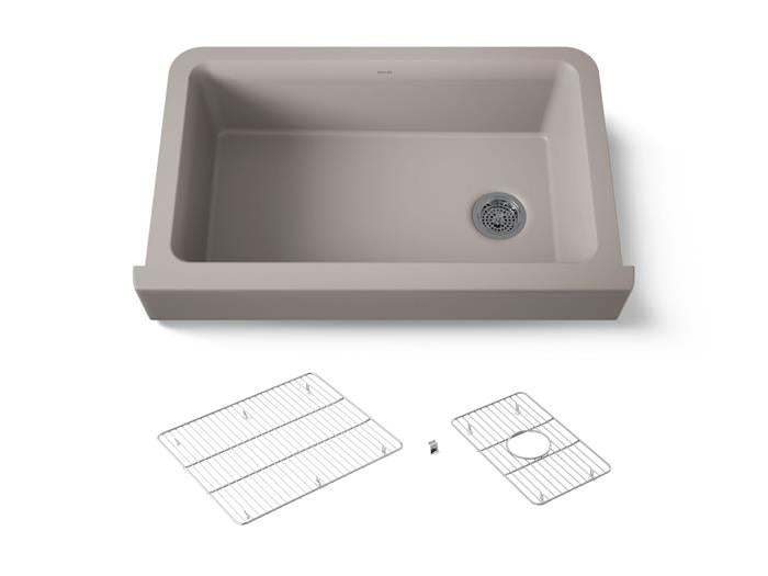 Kohler - Cairn 36 Inch Undermount Single-Bowl Farmhouse Kitchen Sink With Short Apron