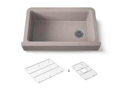 Kohler - Cairn 36 Inch Undermount Single-Bowl Farmhouse Kitchen Sink With Short Apron