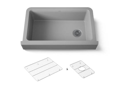 Kohler - Cairn 36 Inch Undermount Single-Bowl Farmhouse Kitchen Sink With Short Apron