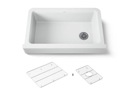 Kohler - Cairn 36 Inch Undermount Single-Bowl Farmhouse Kitchen Sink With Short Apron