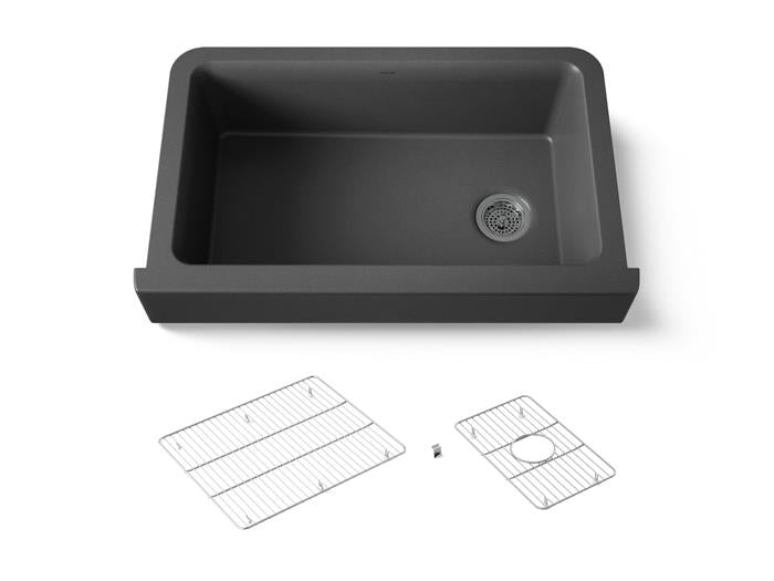 Kohler - Cairn 36 Inch Undermount Single-Bowl Farmhouse Kitchen Sink With Short Apron