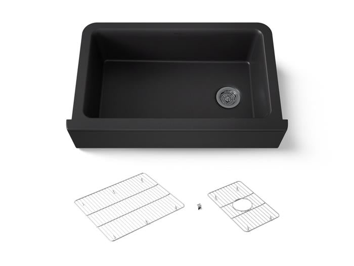 Kohler - Cairn 34 Inch Undermount Single-Bowl Farmhouse Kitchen Sink With Tall Apron