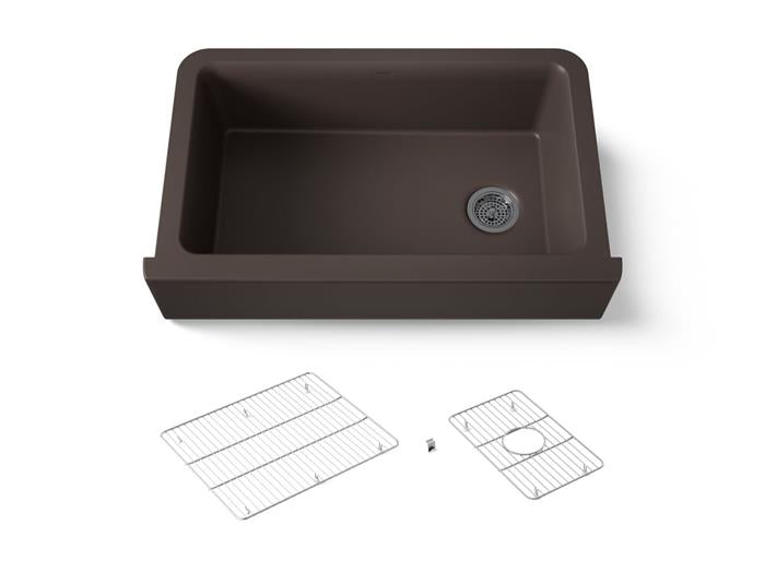 Kohler - Cairn 34 Inch Undermount Single-Bowl Farmhouse Kitchen Sink With Tall Apron