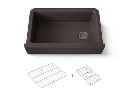 Kohler - Cairn 34 Inch Undermount Single-Bowl Farmhouse Kitchen Sink With Tall Apron