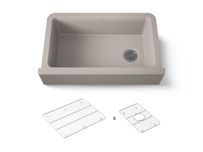Kohler - Cairn 34 Inch Undermount Single-Bowl Farmhouse Kitchen Sink With Tall Apron