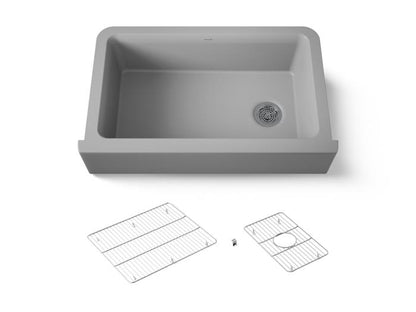 Kohler - Cairn 34 Inch Undermount Single-Bowl Farmhouse Kitchen Sink With Tall Apron