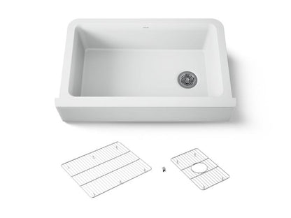 Kohler - Cairn 34 Inch Undermount Single-Bowl Farmhouse Kitchen Sink With Tall Apron