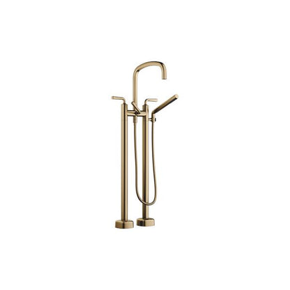 Dornbracht - Coya Two-hole tub mixer for freestanding installation with hand shower set