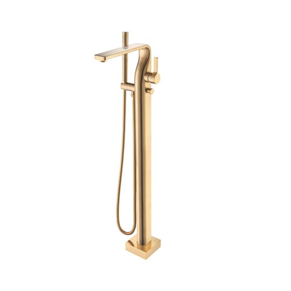 Isenberg - Freestanding Floor Mount Bathtub / Tub Filler With Hand Shower