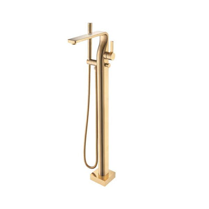 Isenberg - Freestanding Floor Mount Bathtub / Tub Filler With Hand Shower