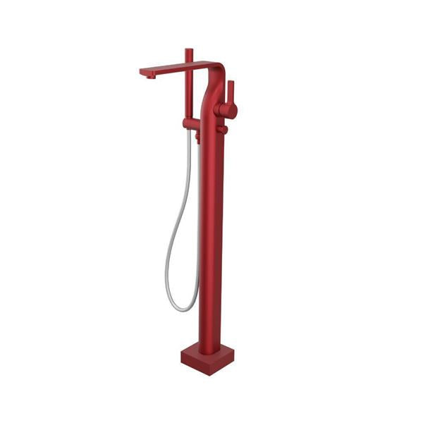 Flusso - Freestanding Floor Mount Bathtub / Tub Filler With Hand Shower