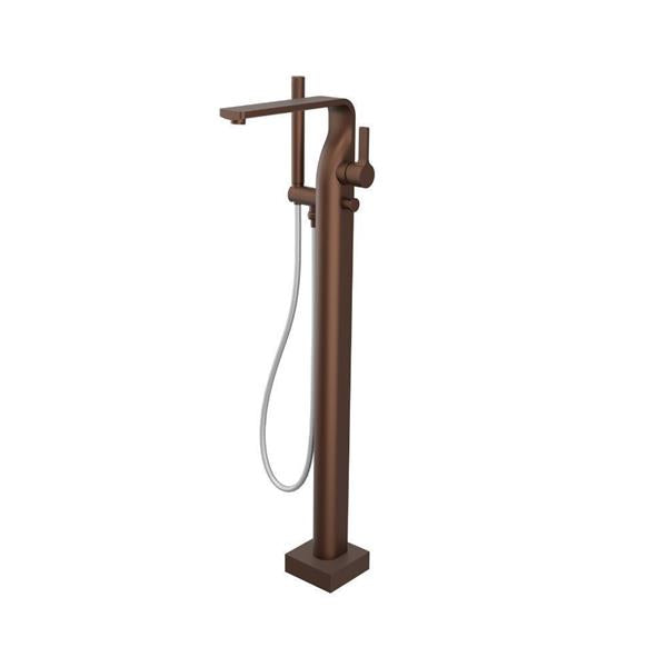 Flusso - Freestanding Floor Mount Bathtub / Tub Filler With Hand Shower