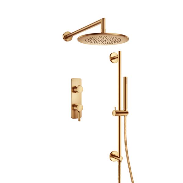 Isenberg - Two Output Shower Set With Shower Head, Hand Held And Slide Bar