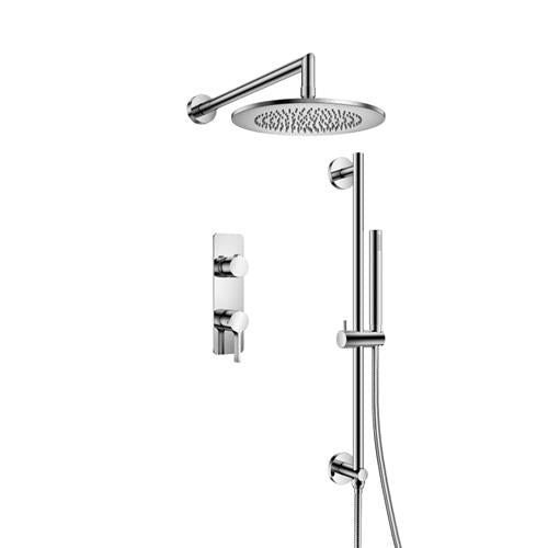 Isenberg - Two Output Shower Set With Shower Head, Hand Held And Slide Bar